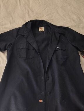 Dickies Women's Navy Short-Sleeve Work Coat